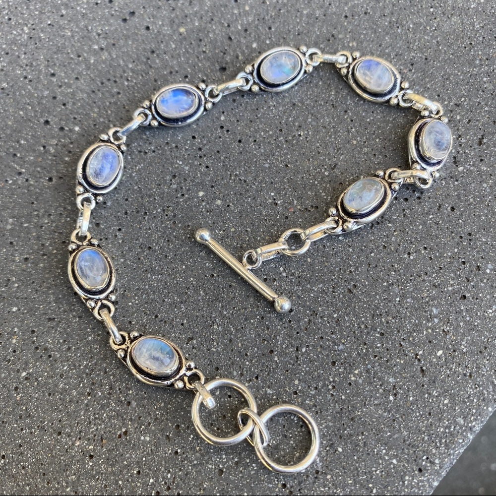 Sundance moonstone bracelet sterling silver stone gemstone tennis birthstone gem - Picture 9 of 10